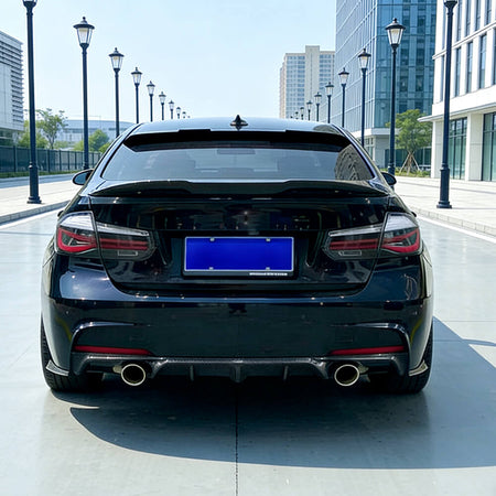 BMW3SeriesF30F35318i320i325i328i330iSedan4-Door2012-2019RearBumperSplittersCarbonFiber-ahacarbon