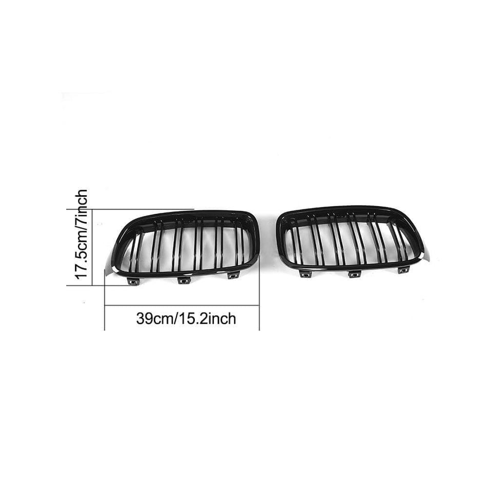 For BMW 3 Series F30 F35 Sedan 4-Door 2012-2018 Glossy Black Front Grille Frame Bumper Grill Outline Trim | 320i 328i 330i 335i