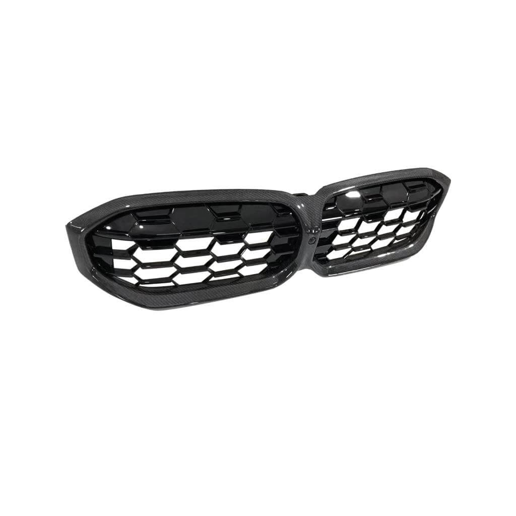 BMW 3 Series G20 G28 320i 330i Sedan 4-Door 2023-2025 Carbon Fiber+ABS Front Hood Kidney Grill-Ahacarbon