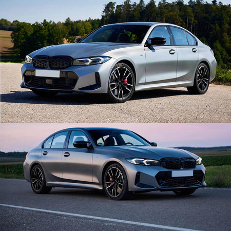 BMW 3 Series G20 G28 320i 330i Sedan 4-Door 2023-2025 Carbon Fiber+ABS Front Hood Kidney Grill-Ahacarbon