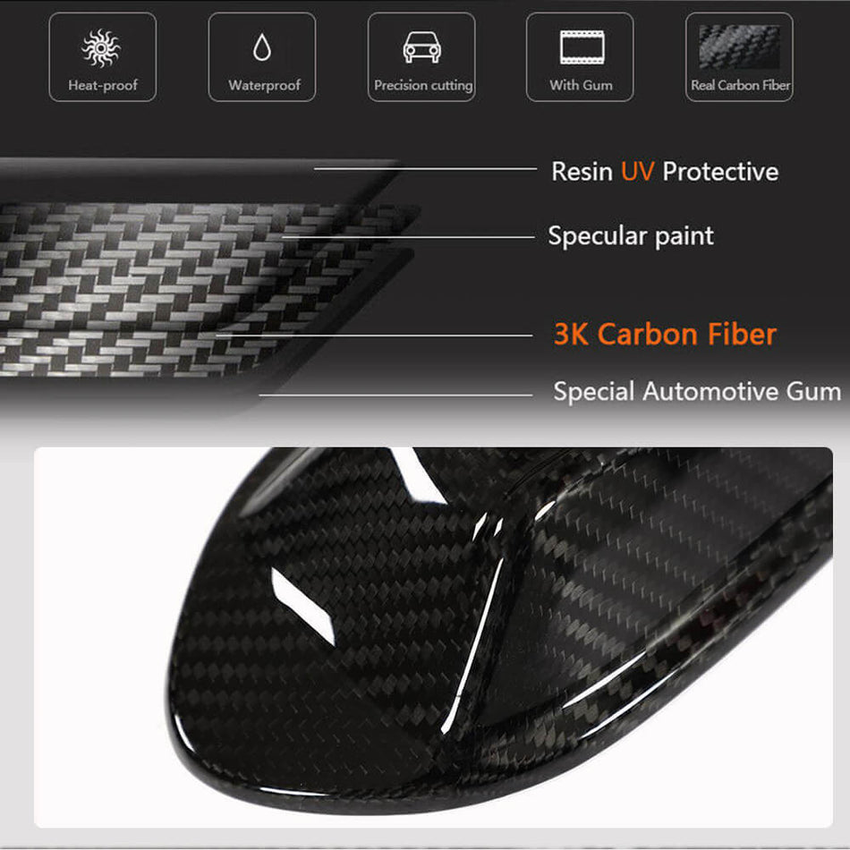 For BMW 3 Series G20 LCI 22-23 Dry Carbon Fiber Shark Fin Roof Antenna Cover Trim Car Accessories