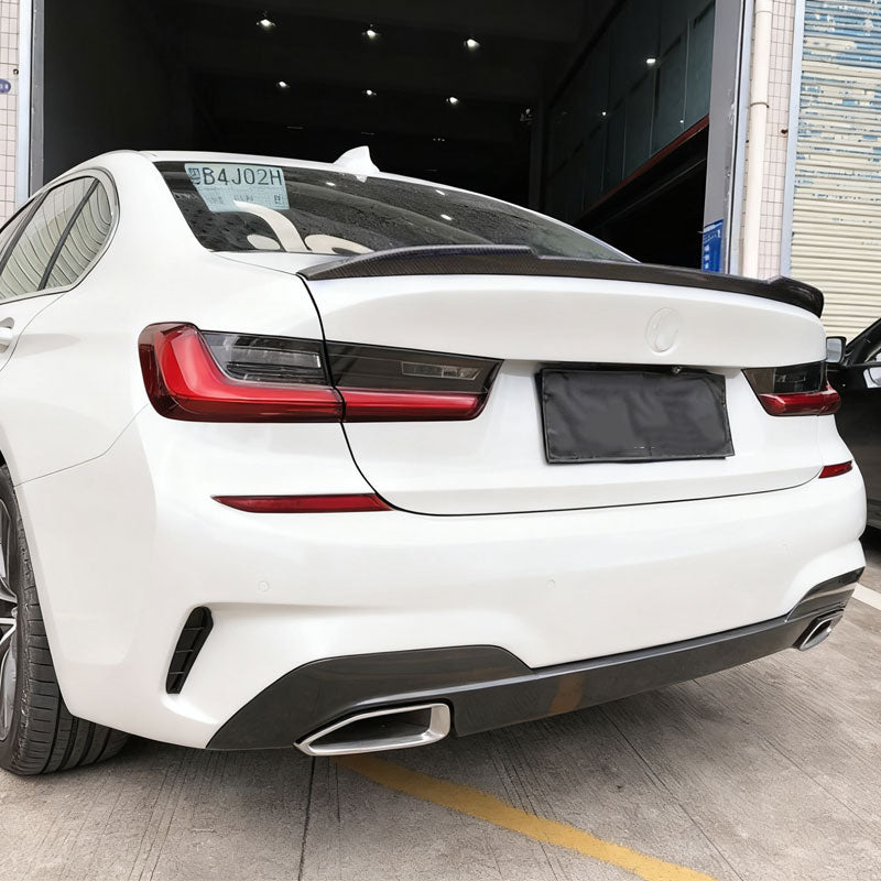 BMW 3 Series G20/M3 G80 2019-2025 Rear Trunk Spoiler Carbon Fiber - www.ahacarbon.com