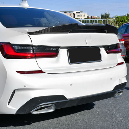 BMW 3 Series G20/M3 G80 2019-2025 Rear Trunk Spoiler Carbon Fiber - www.ahacarbon.com
