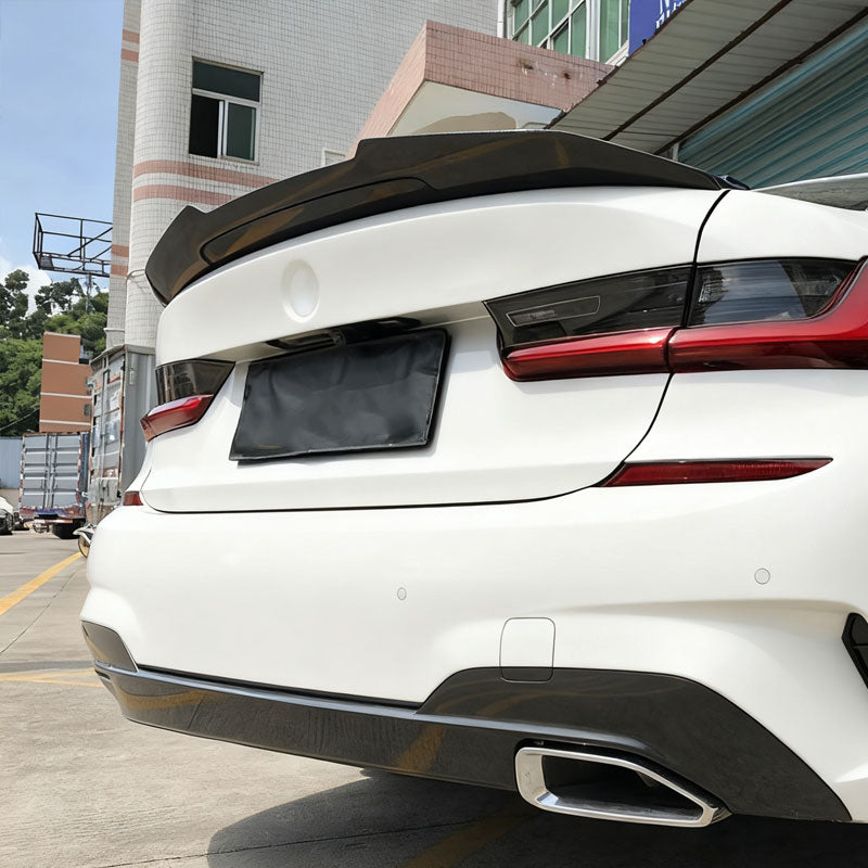 BMW 3 Series G20/M3 G80 2019-2025 Rear Trunk Spoiler Carbon Fiber - www.ahacarbon.com