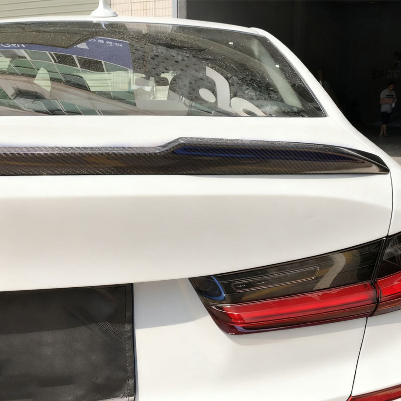 BMW 3 Series G20/M3 G80 2019-2025 Rear Trunk Spoiler Carbon Fiber - www.ahacarbon.com