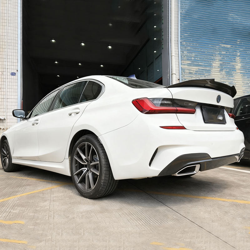 BMW 3 Series G20/M3 G80 2019-2025 Rear Trunk Spoiler Carbon Fiber - www.ahacarbon.com