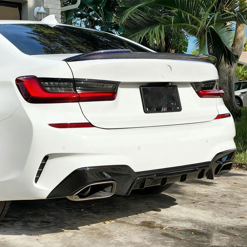 BMW 3 Series G20/M3 G80 2019-2025 Rear Trunk Spoiler Carbon Fiber - www.ahacarbon.com