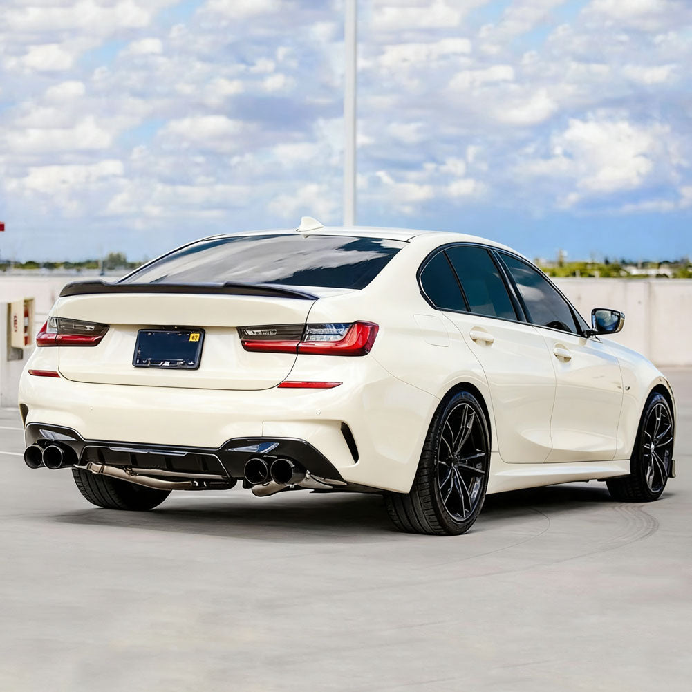 BMW 3 Series G20/M3 G80 2019-2025 Rear Trunk Spoiler Dry Carbon Fiber - www.ahacarbon.com