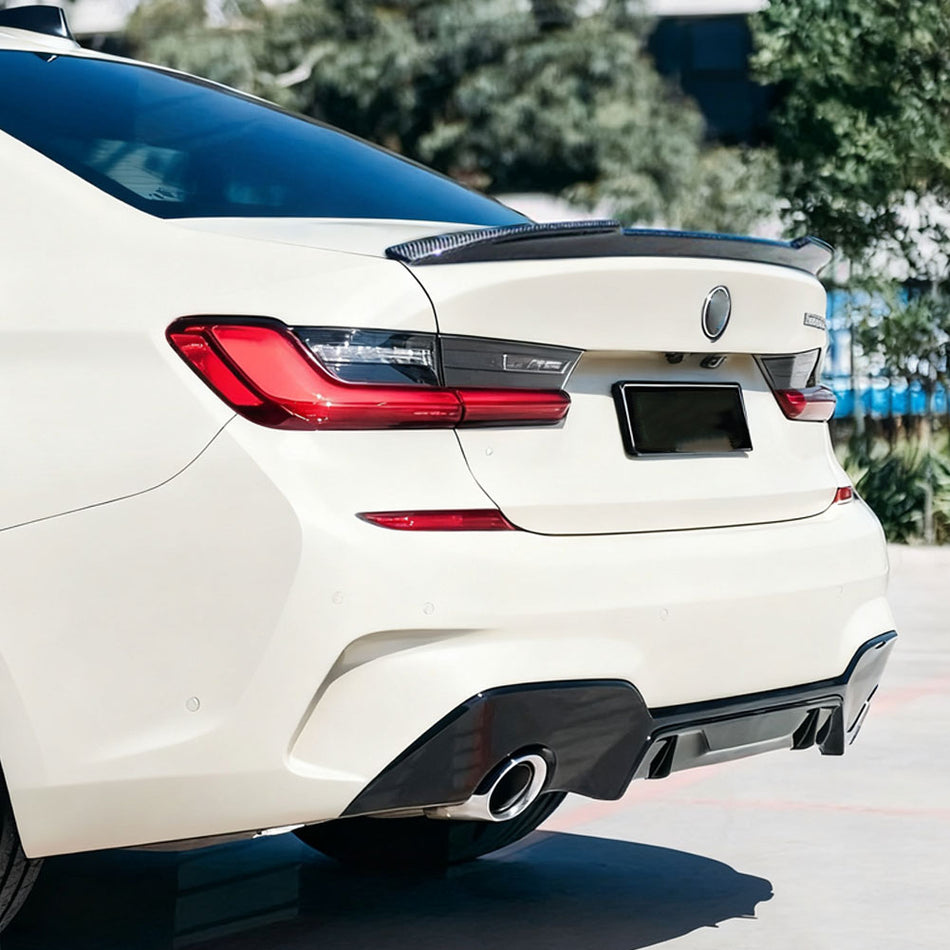 BMW 3 Series G20/M3 G80 2019-2025 Rear Trunk Spoiler Dry Carbon Fiber - www.ahacarbon.com