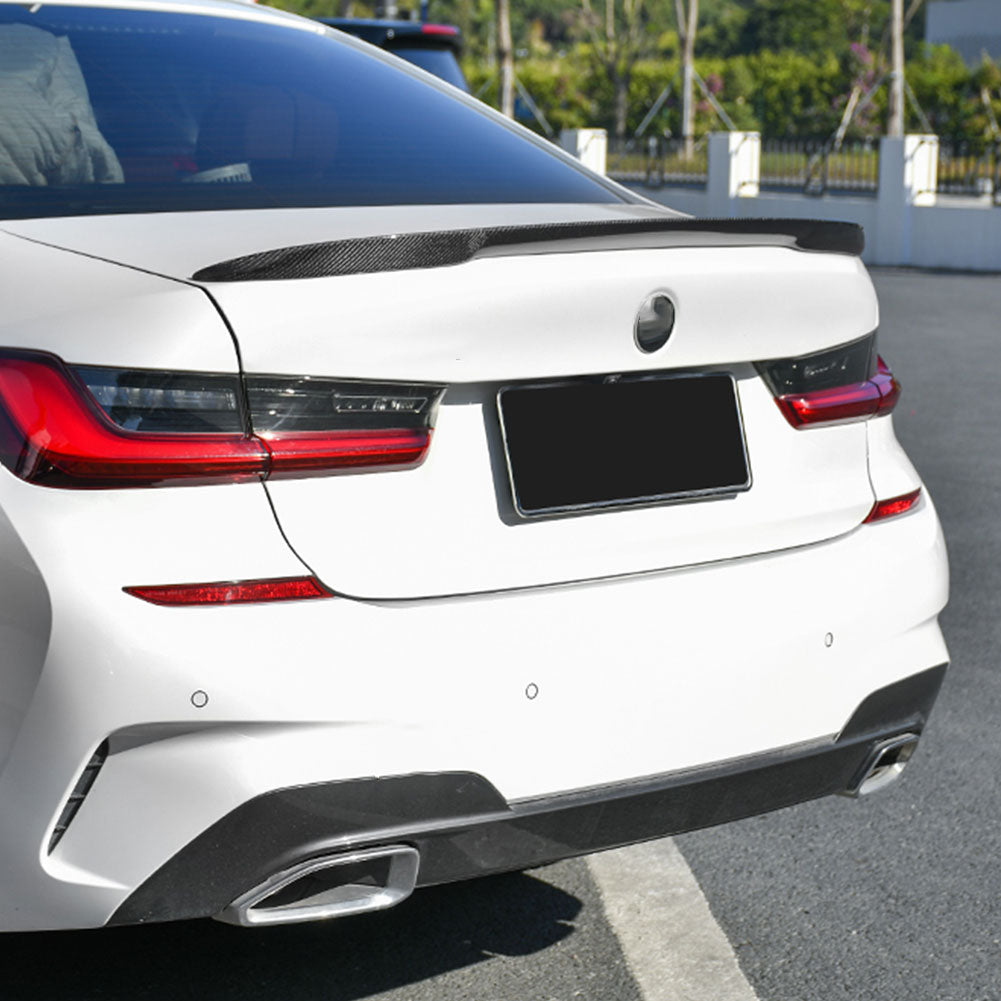 BMW 3 Series G20/M3 G80 2019UP Rear Trunk Spoiler Carbon Fiber - www.ahacarbon.com