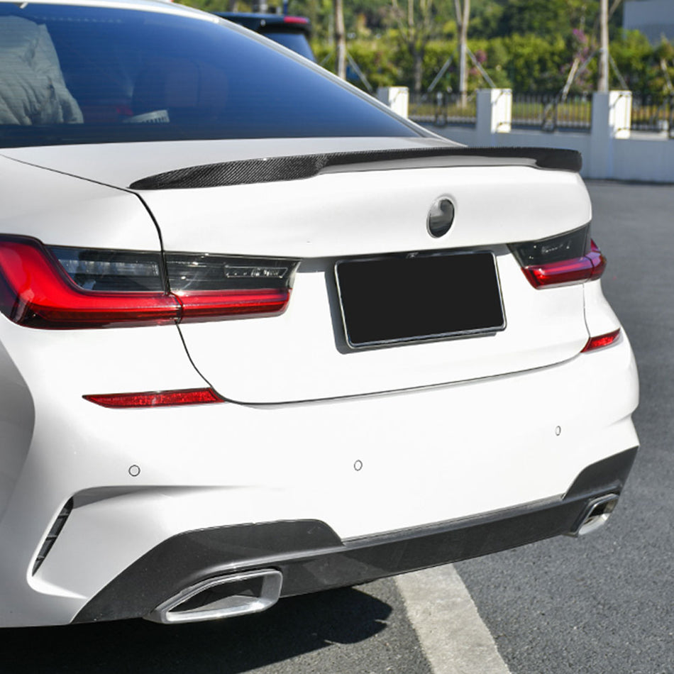 BMW 3 Series G20/M3 G80 2019UP Rear Trunk Spoiler Carbon Fiber - www.ahacarbon.com