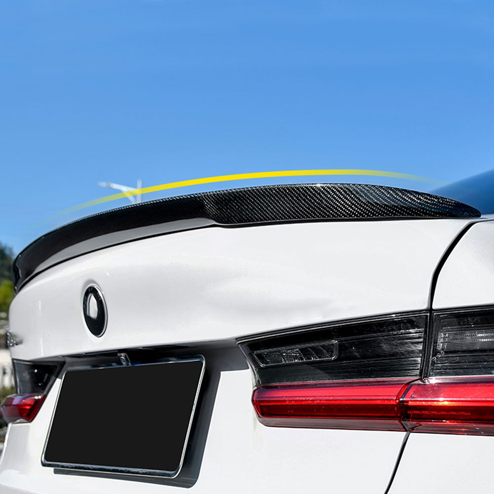 BMW 3 Series G20/M3 G80 2019UP Rear Trunk Spoiler Carbon Fiber - www.ahacarbon.com