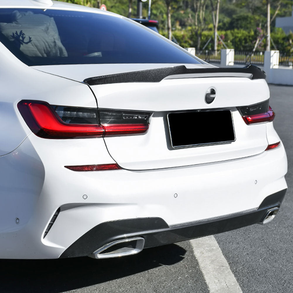 BMW 3 Series G20 M3 G80 2019UP Rear Trunk Spoiler Carbon Fiber - www.ahacarbon.com