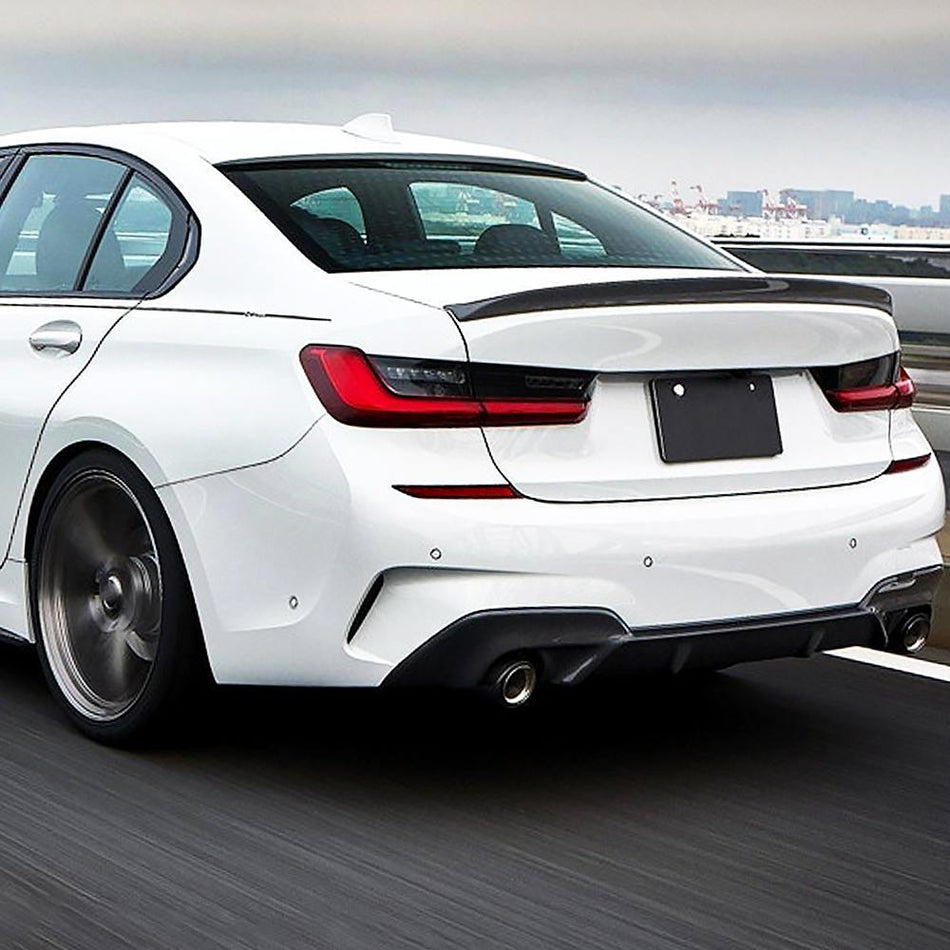 BMW 3 Series G20/M3 G80 2019+ Rear Trunk Spoiler Carbon Fiber - www.ahacarbon.com
