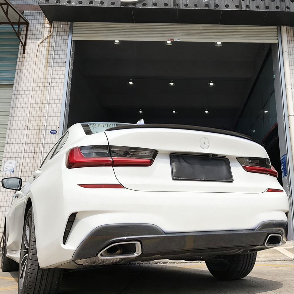 BMW 3 Series G20/M3 G80 Sedan 2019UP Rear Trunk Spoiler Carbon Fiber - www.ahacarbon.com