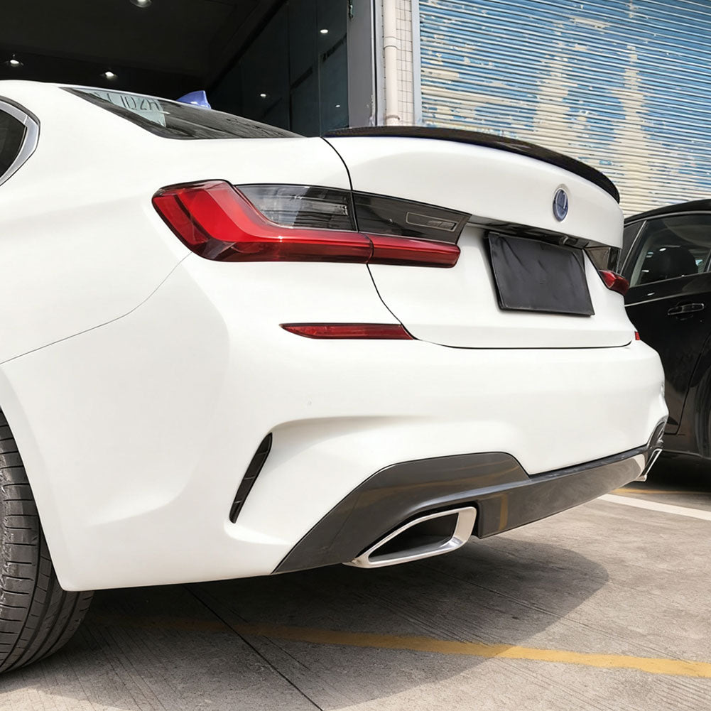 BMW 3 Series G20/M3 G80 Sedan 2019UP Rear Trunk Spoiler Carbon Fiber - www.ahacarbon.com