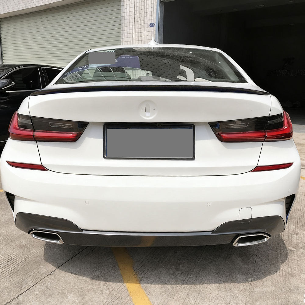 BMW 3 Series G20/M3 G80 Sedan 2019UP Rear Trunk Spoiler Carbon Fiber - www.ahacarbon.com