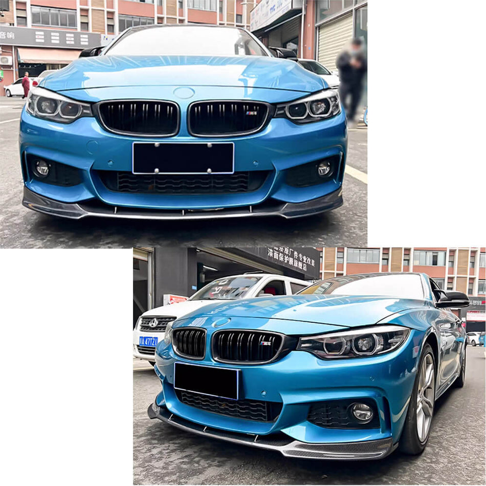 BMW4SeriesF32Coupe2-Door2014-2019FrontBumperLipCarbonFiber_ahacarbon