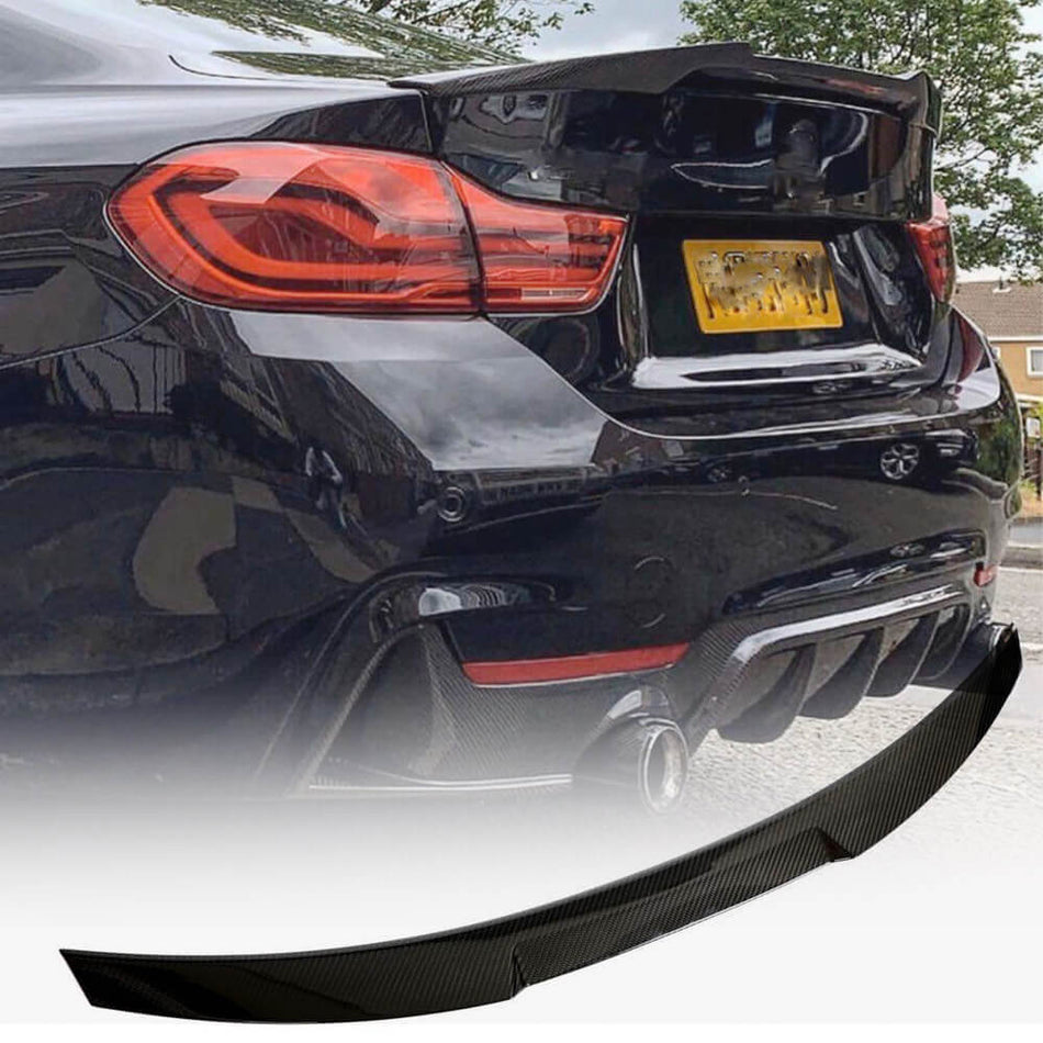 For BMW 4 Series F32 Coupe Dry Carbon Fiber Rear Trunk Spoiler Boot Wing Lip | 418i 420i 428i 430i 435i 440i