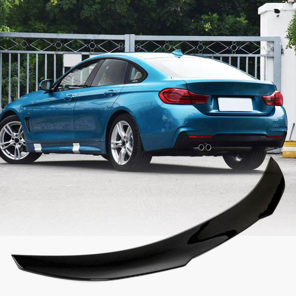 For BMW 4 Series F36 Dry Carbon Fiber Rear Trunk Spoiler Boot Wing Lip | 418i 420i 428i 430i 435i 440i