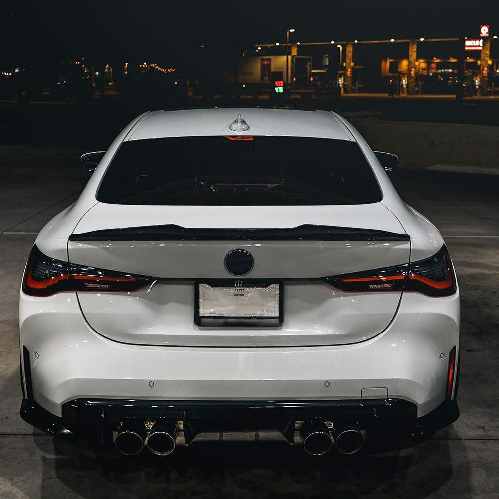 BMW 4 Series G22/M4 G82 2021+ Trunk Spoiler Carbon Fiber - www.ahacarbon.com