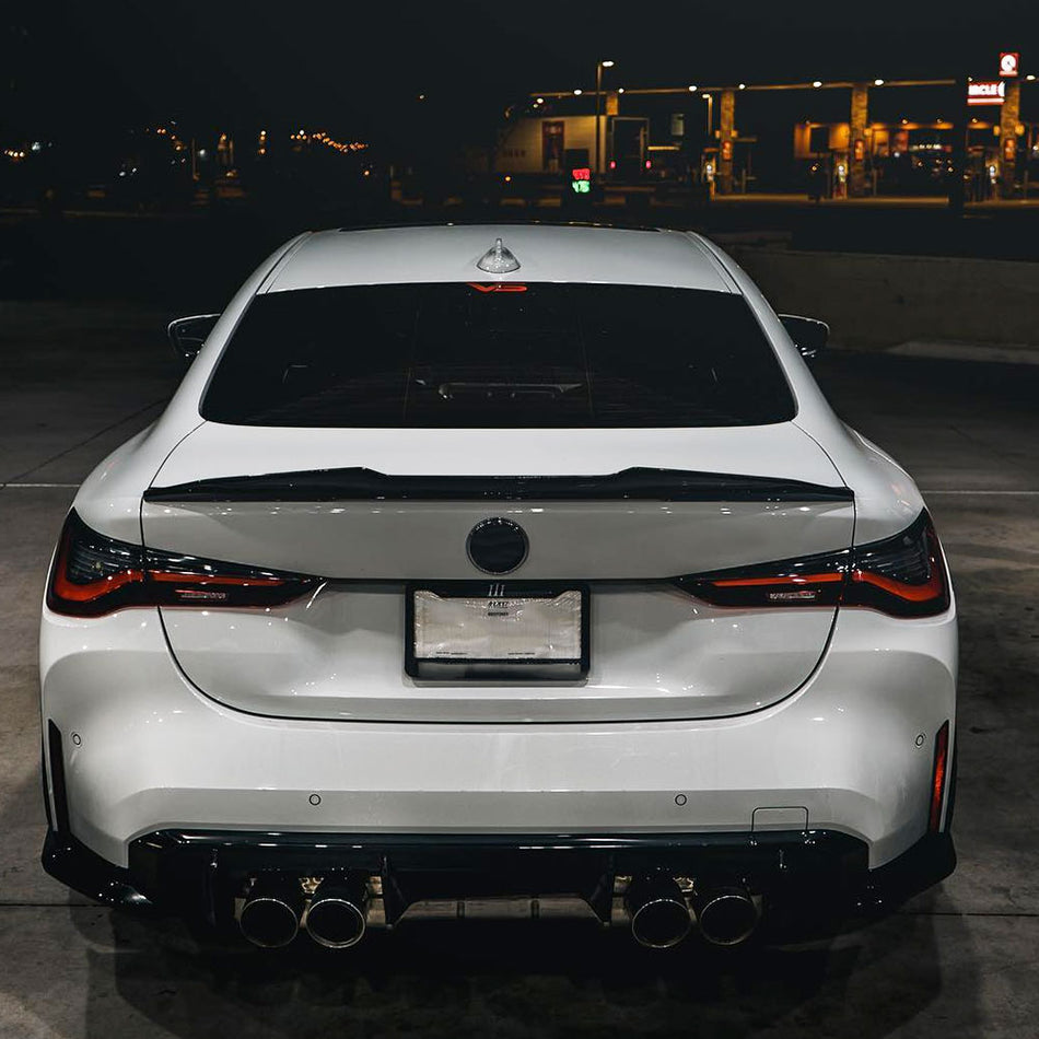 BMW 4 Series G22/M4 G82 2021+ Trunk Spoiler Carbon Fiber - www.ahacarbon.com