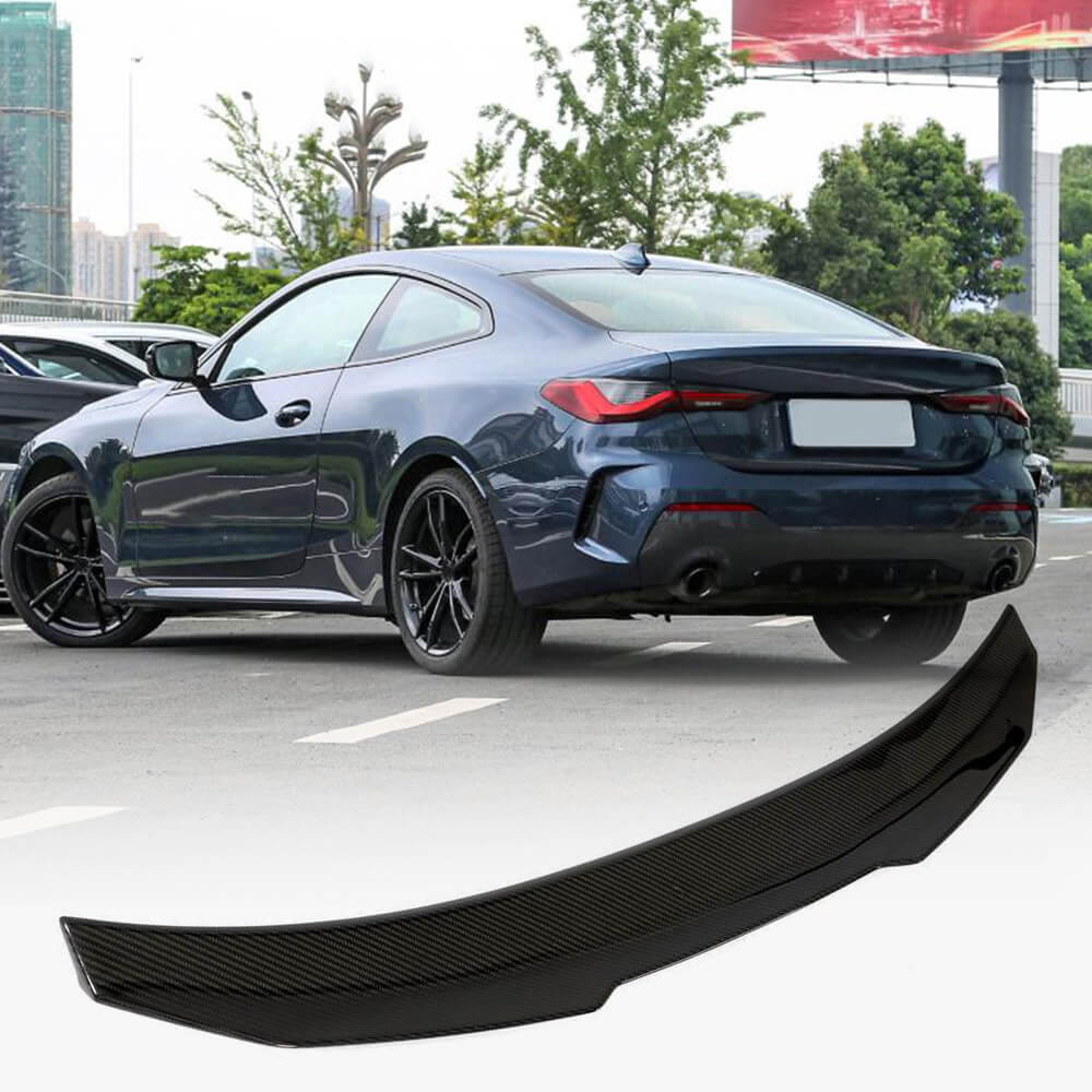 BMW G22 M440i G82 M4 Dry Carbon Fiber Rear Spoiler & Trunk Boot Wing Lip