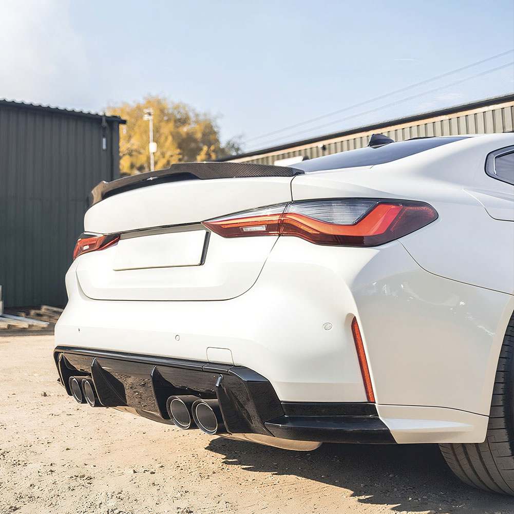 BMW 4 Series G22 Coupe, G82 M4 (2021-2025) Rear Trunk Spoiler Carbon Fiber-Ahacarbon