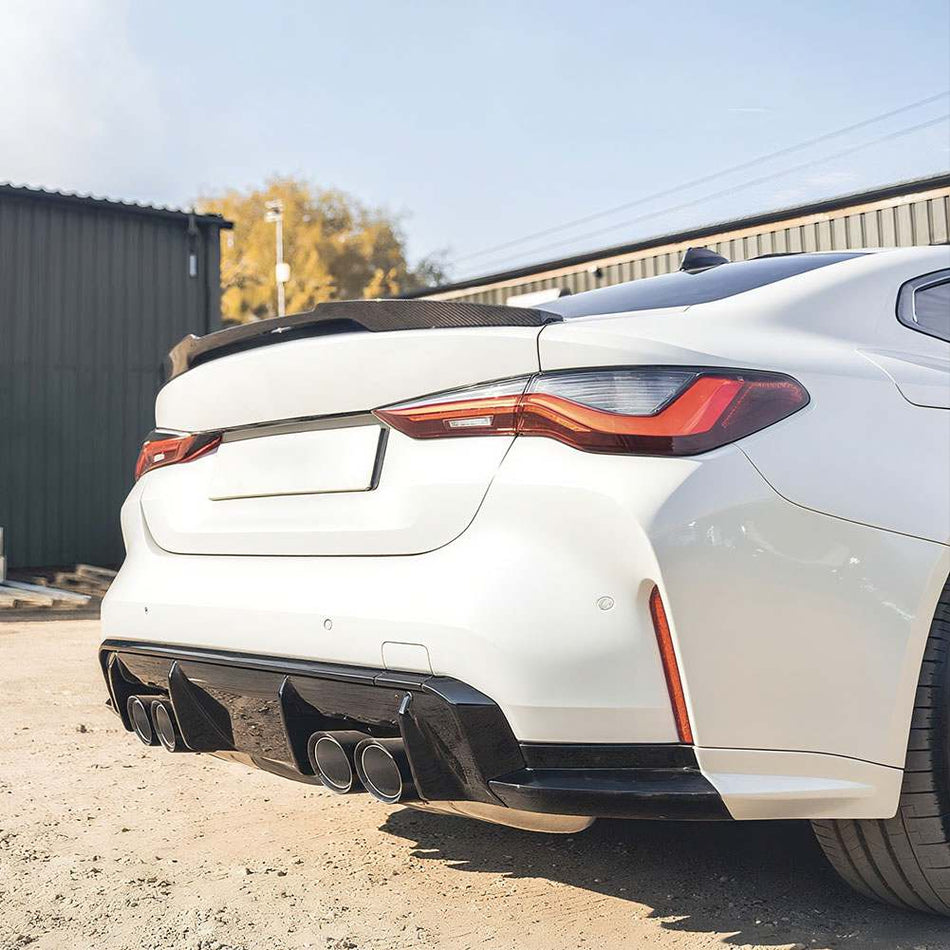 BMW 4 Series G22 Coupe, G82 M4 (2021-2025) Rear Trunk Spoiler Carbon Fiber-Ahacarbon
