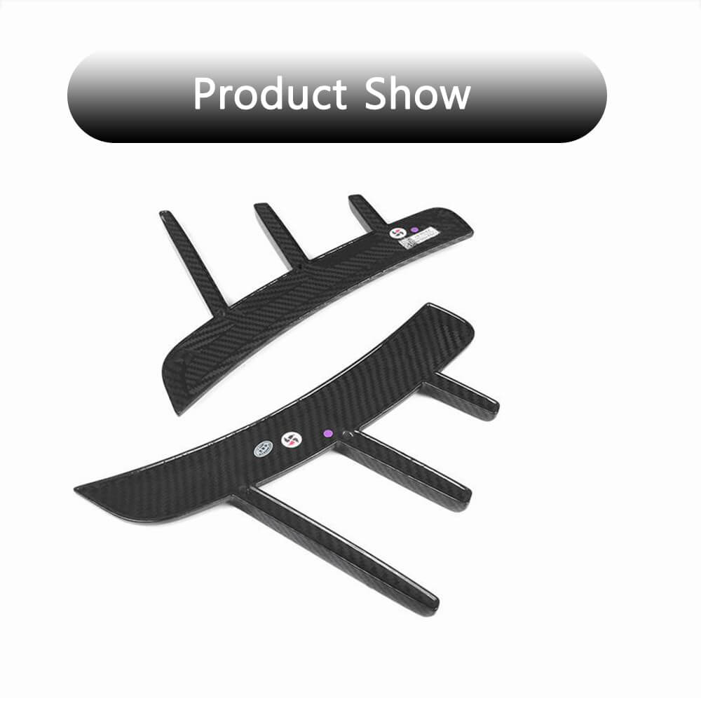 BMW G22 G23 430i Coupe Dry Carbon Fiber Front Splitter Side Fender Fins