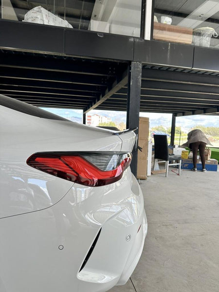 BMW 4 Series G22, G82 M4 Coupe 2021-2025 Rear Trunk Spoiler Carbon Fiber-Ahacarbon