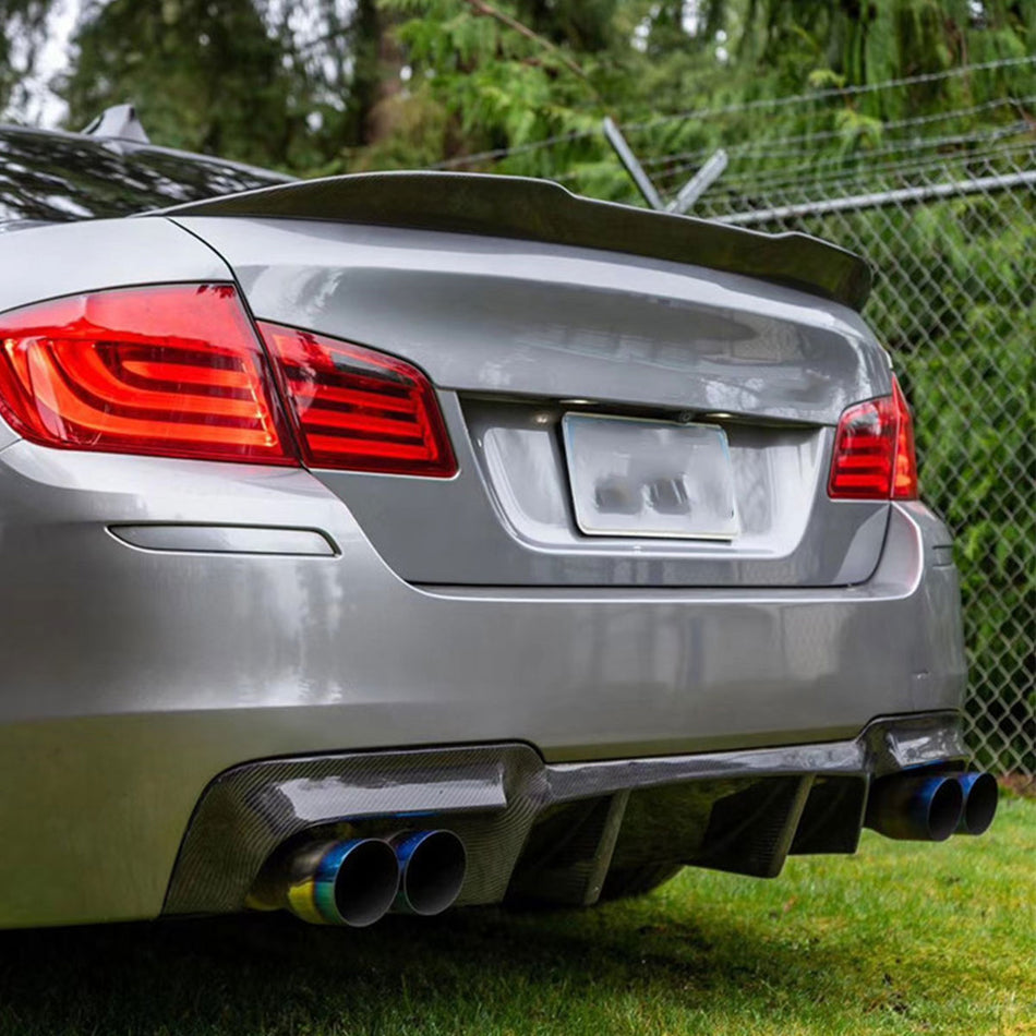 BMW 5 Series F10 M Sport 2012-2016 Rear Bumper Diffuser Carbon Fiber