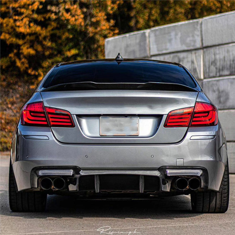 BMW 5 Series F10 M Sport 2012-2016 Rear Bumper Diffuser Carbon Fiber