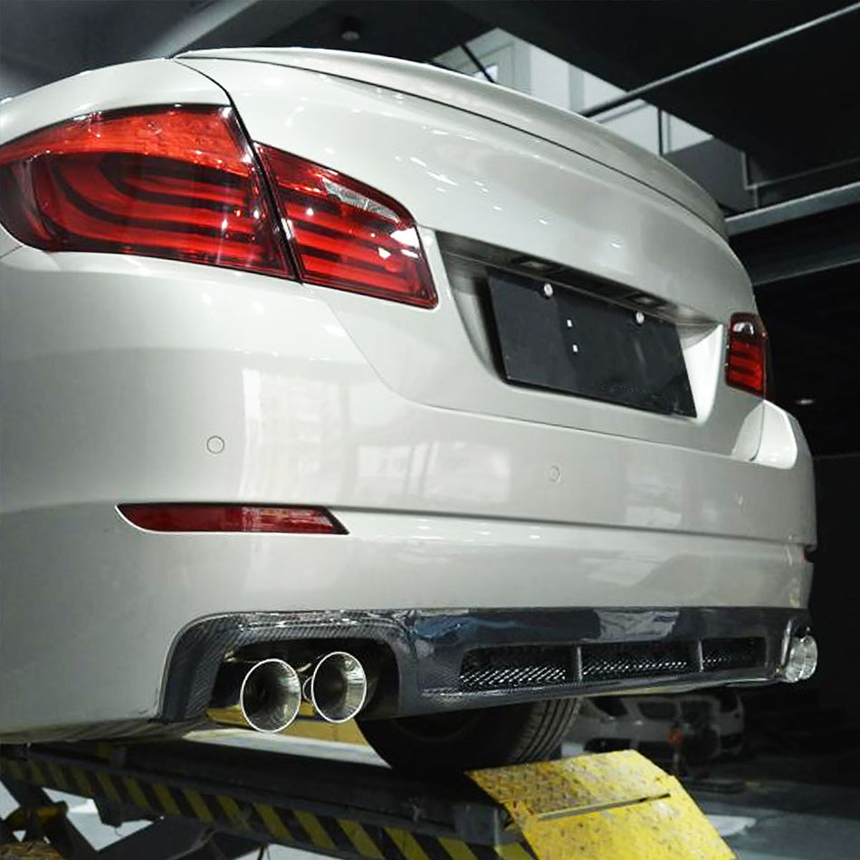 BMW 5 Series F10 Pre-LCI 2010-2013 Rear Bumper Diffuser Carbon Fiber, Not for M Sport/M5 Models