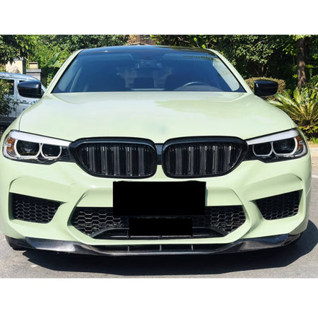BMW 5 Series F90 M5 LCI 2021-2024 Carbon Fiber Front Bumper Lip Spoiler-Ahacarbon