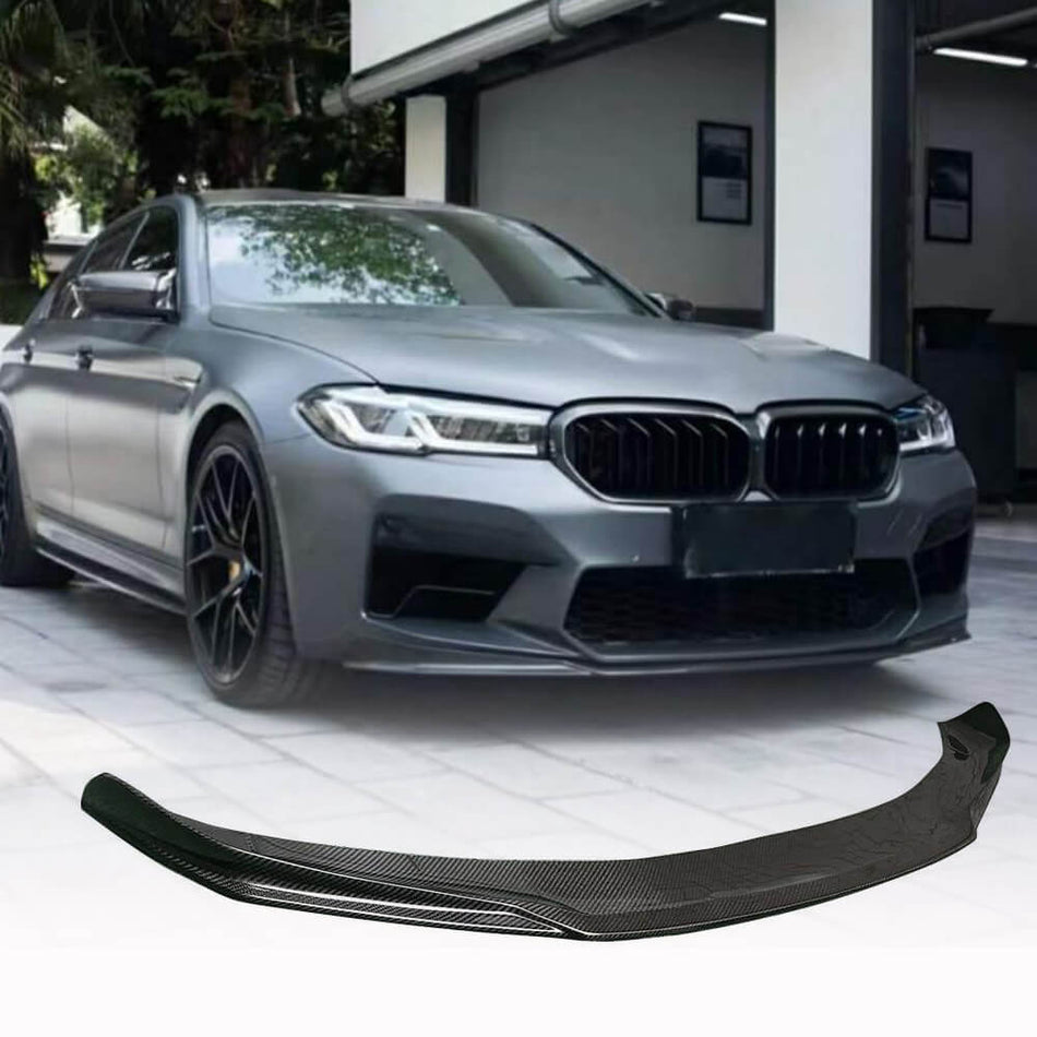 For BMW 5 Series F90 M5 Sedan Carbon Fiber Front Bumper Lip Chin Spoiler Splitter