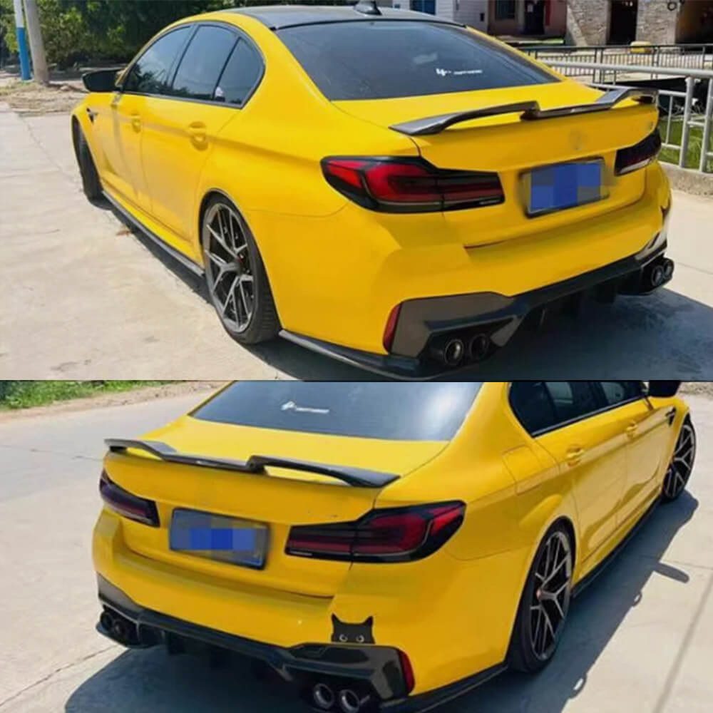 BMW 5 Series G30 F90 M5 2017-2023 Carbon Fiber Rear Trunk Spoiler-Ahacarbon