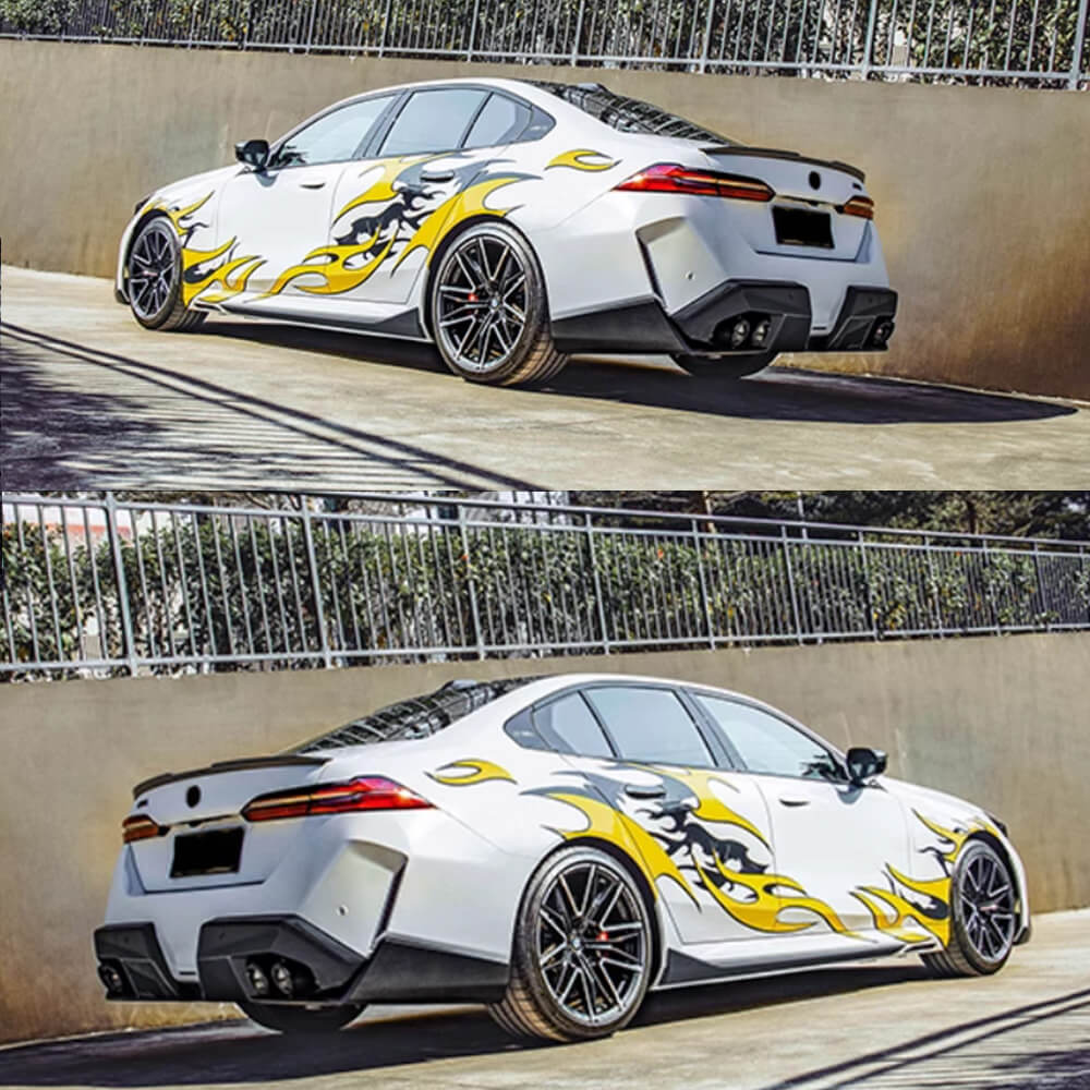 BMW 5 Series G90 G99 M5 2024-2025 Dry Carbon Fiber Side Skirts Extension Lip Spoiler-Ahacarbon