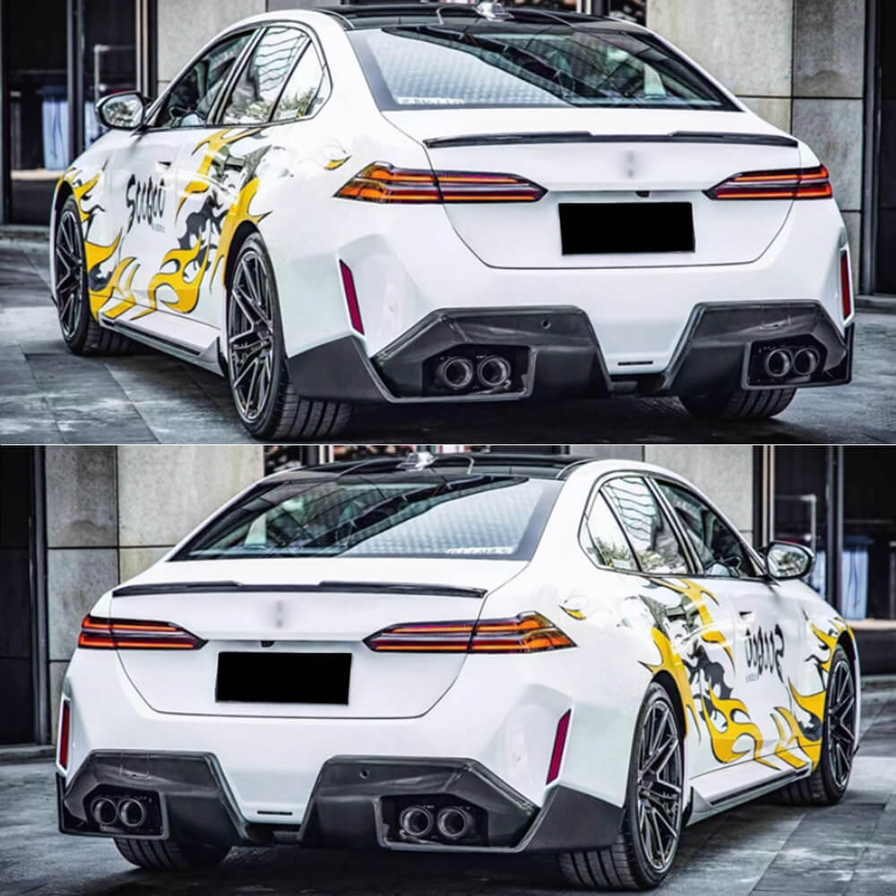 BMW 5 Series G90 G99 M5 2024UP Dry Carbon Fiber Rear Bumper Diffuser Lip Spoiler-Ahacarbon