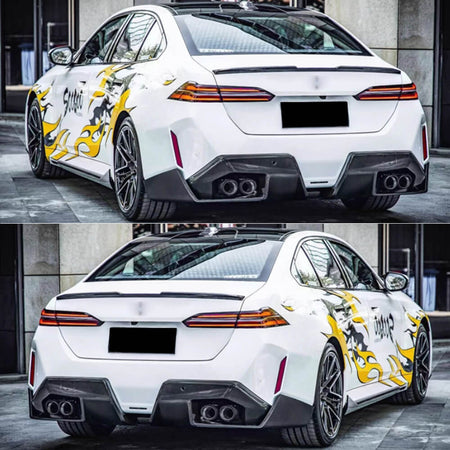 BMW 5 Series G90 G99 M5 2024UP Dry Carbon Fiber Rear Bumper Diffuser Lip Spoiler-Ahacarbon
