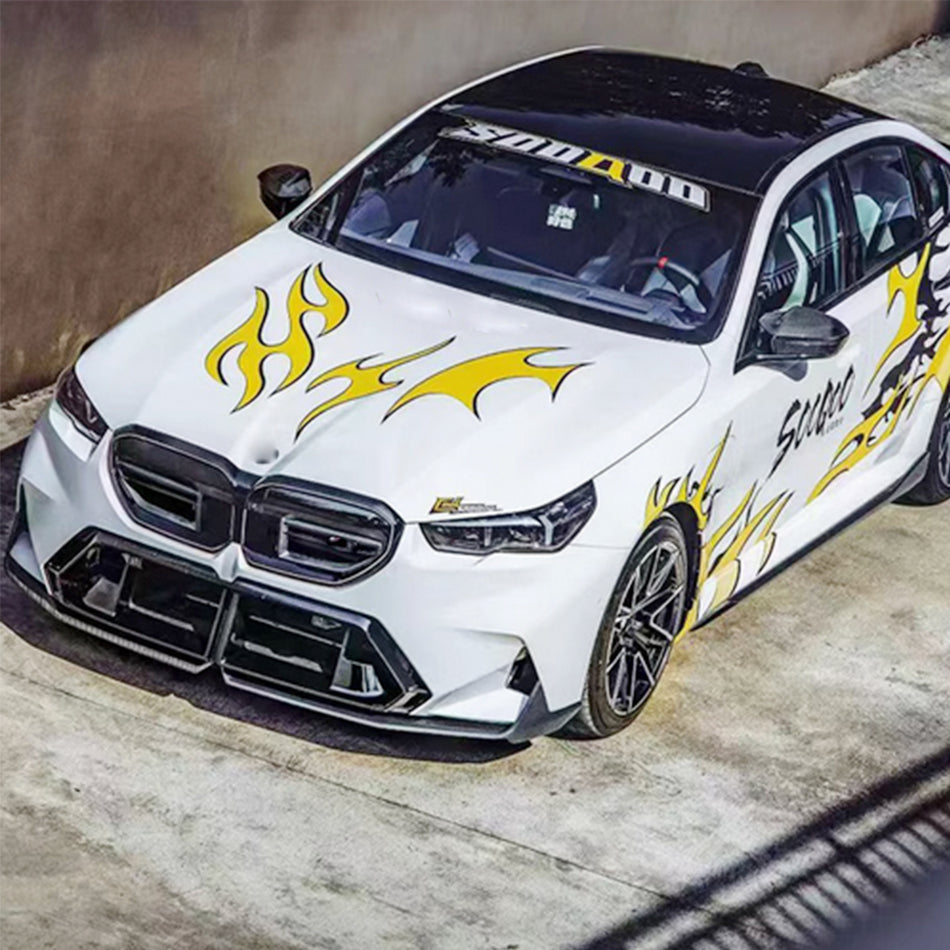 BMW 5 Series G90 G99 M5 2024UP Dry Carbon Fiber Front Bumper Lip-Ahacarbon