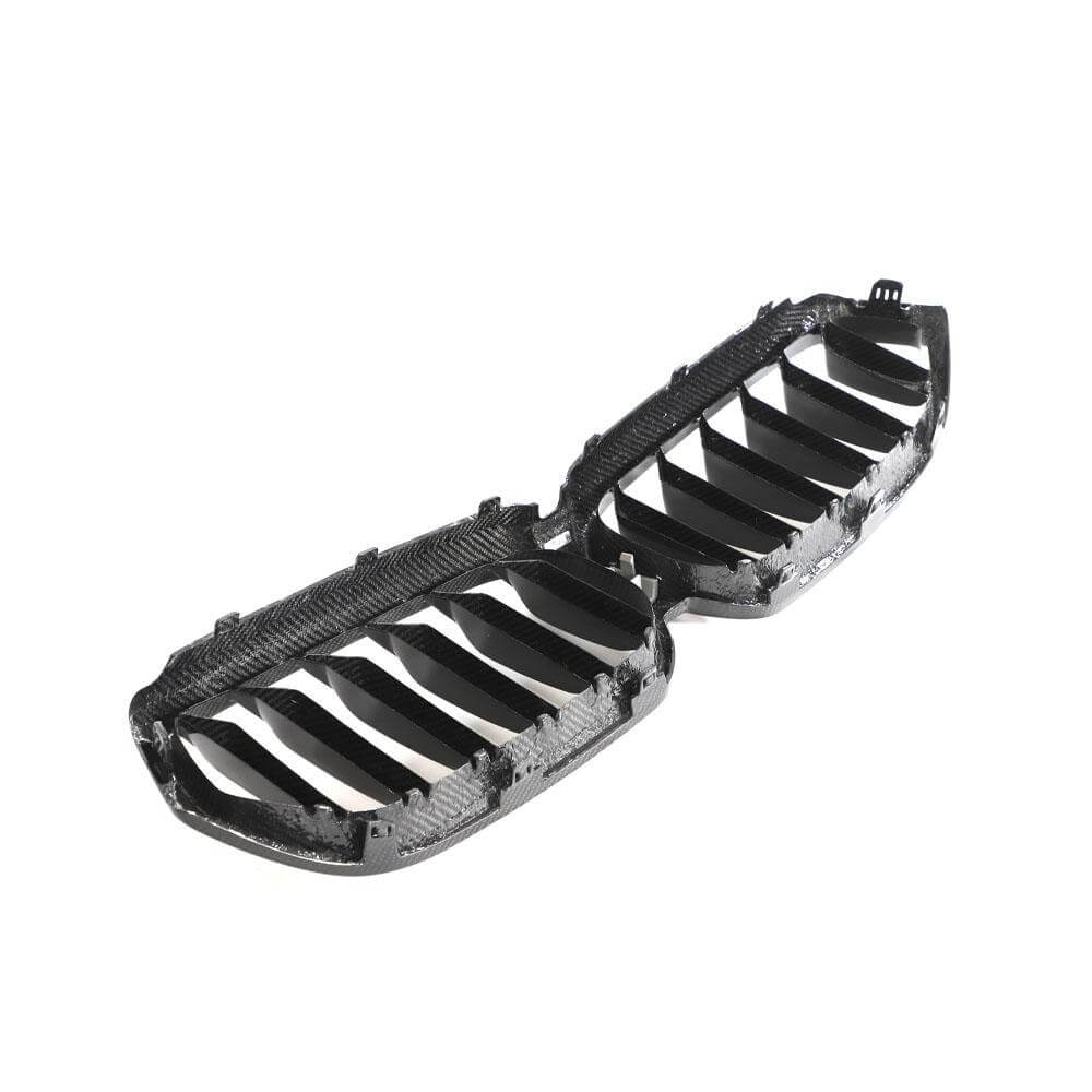 Grille De Calandre Avant Carbone Dry Pour BMW Serie 6 GT G32 LCI 2021-22 – 2 Pièces – Noir Poli