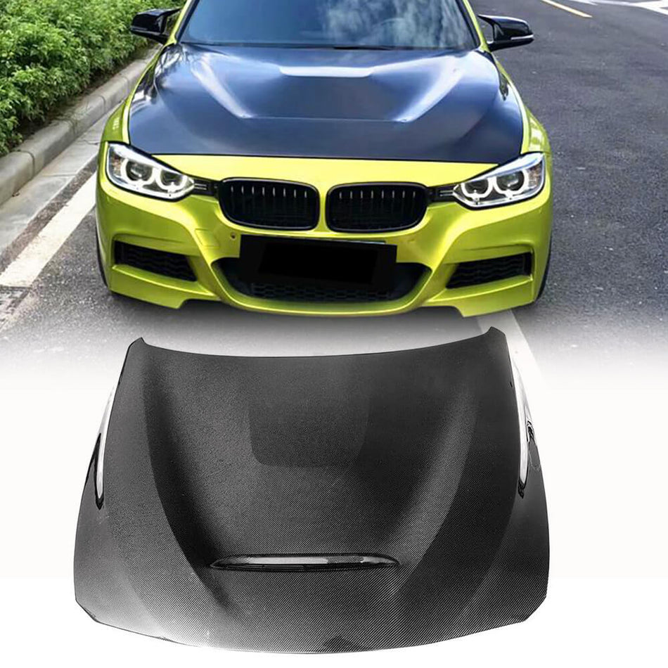 For BMW F30 F31 F32 F33 F36 F80 F82 M3 M4 Carbon Fiber Engine Bonnet Hood Cover Wide Body Kit