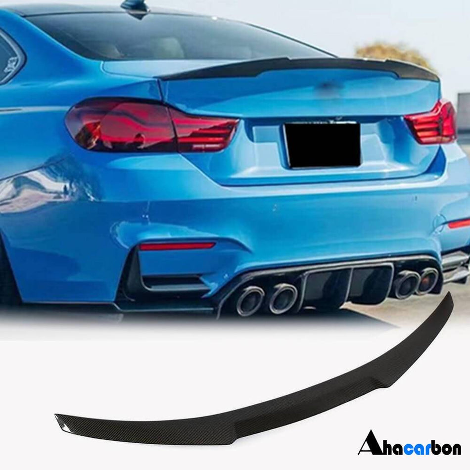 AHACARBON Empennages Rear Trunk Spoiler for BMW F82 M4 Coupe 2014-2020  Carbon Fiber