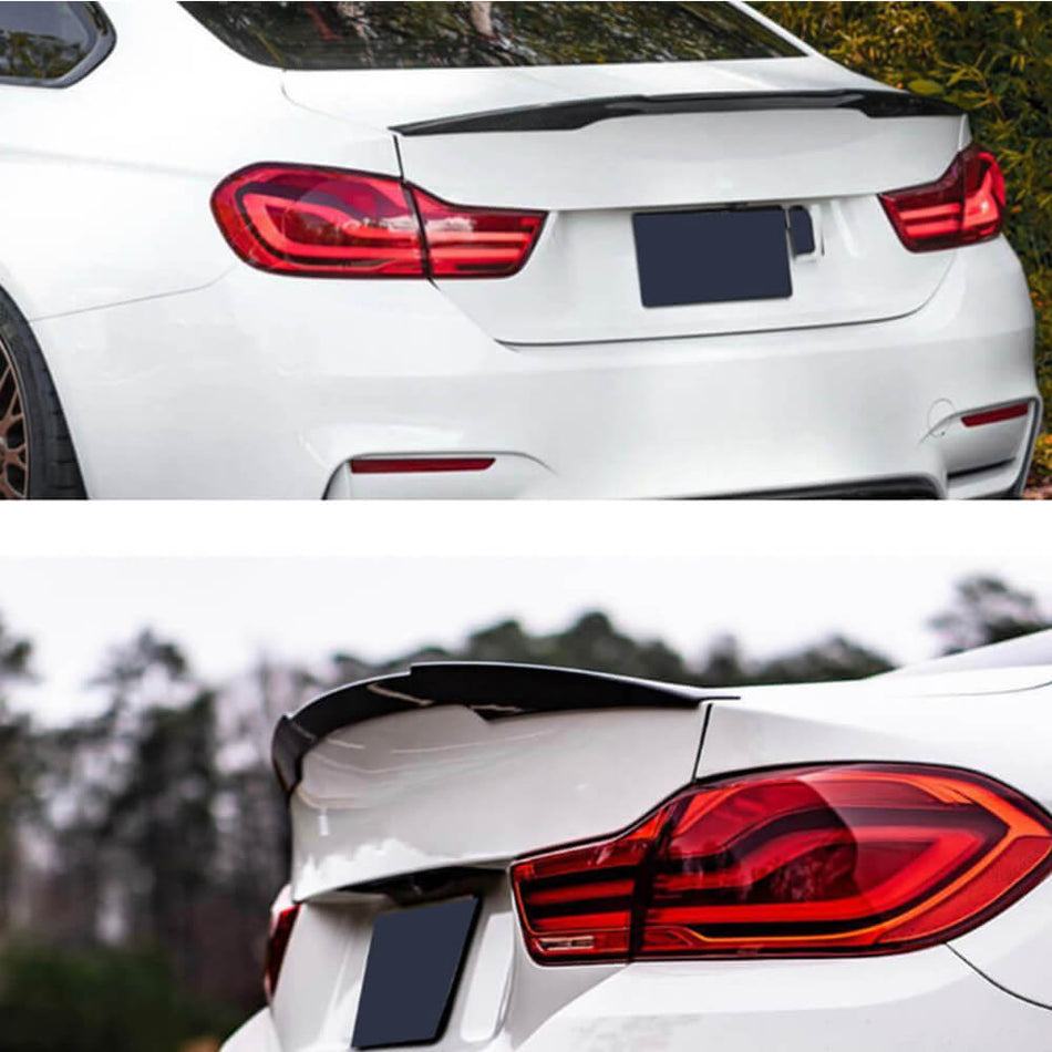 For BMW F82 M4 Coupe Dry Carbon Fiber Rear Trunk Spoiler Boot Wing Lip