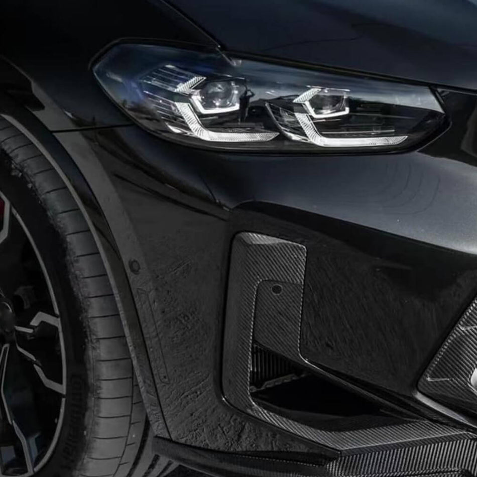 BMW F9X X3M / X4M 2022-2025 Dry Carbon Fiber Front Bumper Air Vent Set-Ahacarbon