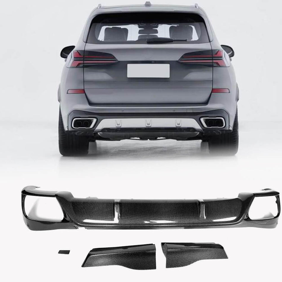 CarbonFiberRearBumperLipforBMW G05X5LCIM-Sport2023-2024-Ahacarbon