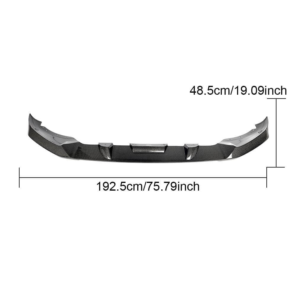 Carbon Fiber Front Bumper Lip for BMW G06 X6 LCI M-Sport 2023-2024 - www.ahacarbon.com