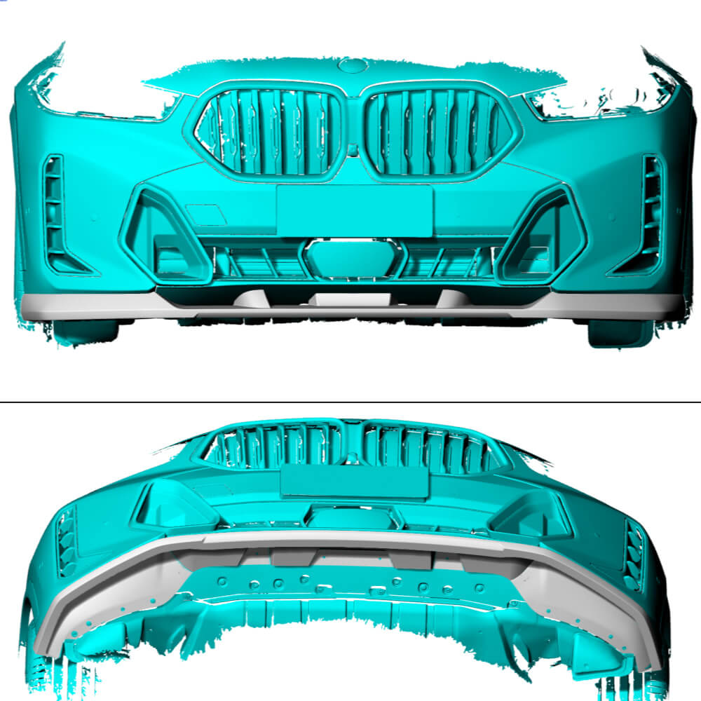 Carbon Fiber Front Bumper Lip for BMW G06 X6 LCI M-Sport 2023-2024 - www.ahacarbon.com