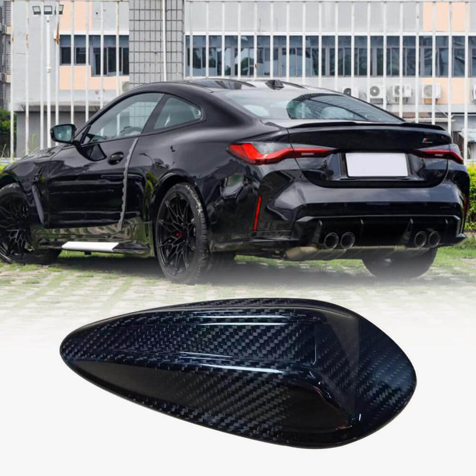 For BMW G80 M3 Sedan G82 M4 Coupe Convertible Dry Carbon Fiber Shark Fin Roof Antenna Cover Trim Car Accessories